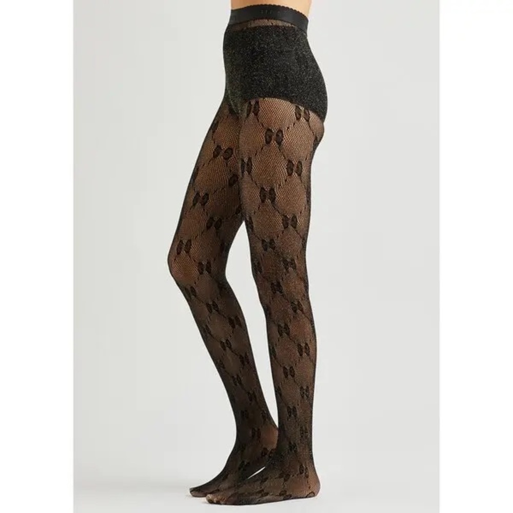 Gucci GG Lux Metallic Weave Tights